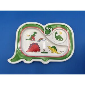 Vintage 1987 Oneida Dinosaur Divides Toddler‎ Plate